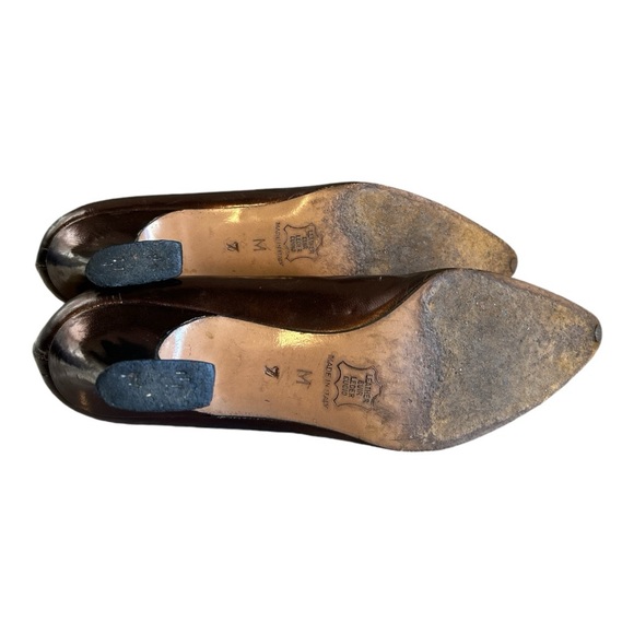 Yves Saint Laurent vintage metallic brown heels size 7 - Picture 5 of 8